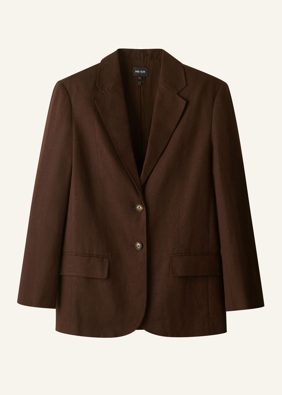 ME+EM Clothing Brown Summer Oversized Blazer