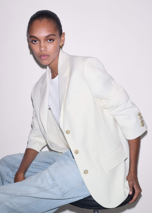 ME+EM Clothing Ivory Icon Intelligently Oversized Blazer