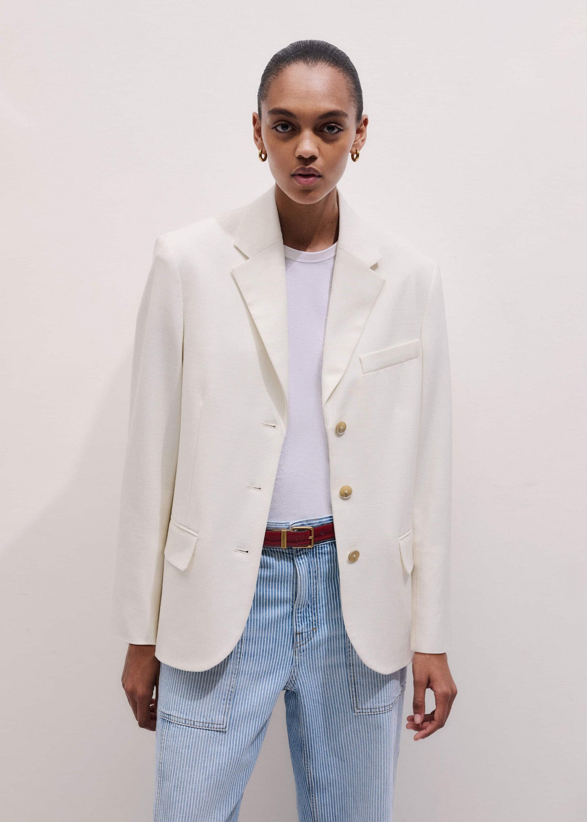 ME+EM Clothing Ivory Icon Intelligently Oversized Blazer