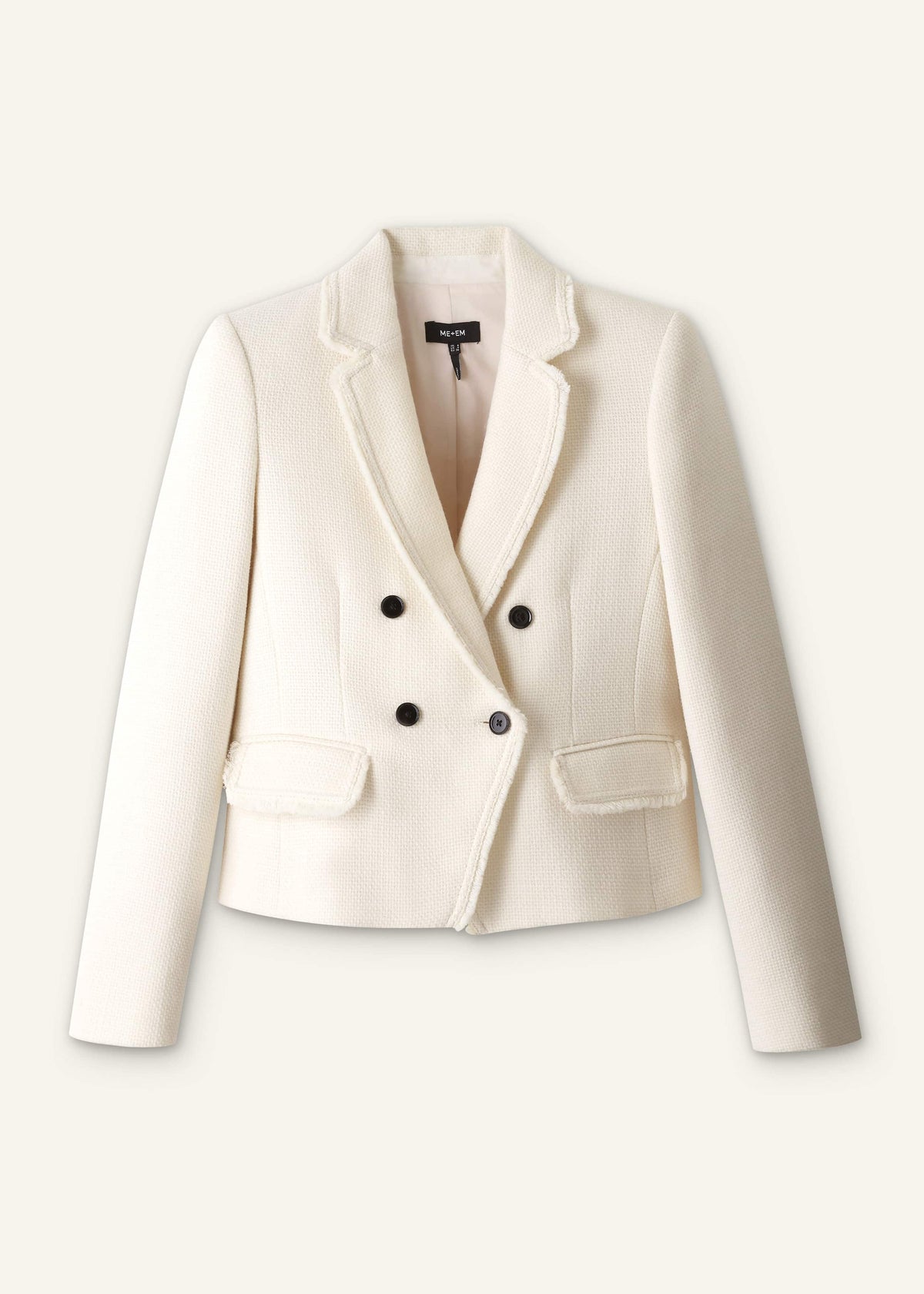 ME+EM Clothing Ivory AM-PM Fitted Blazer