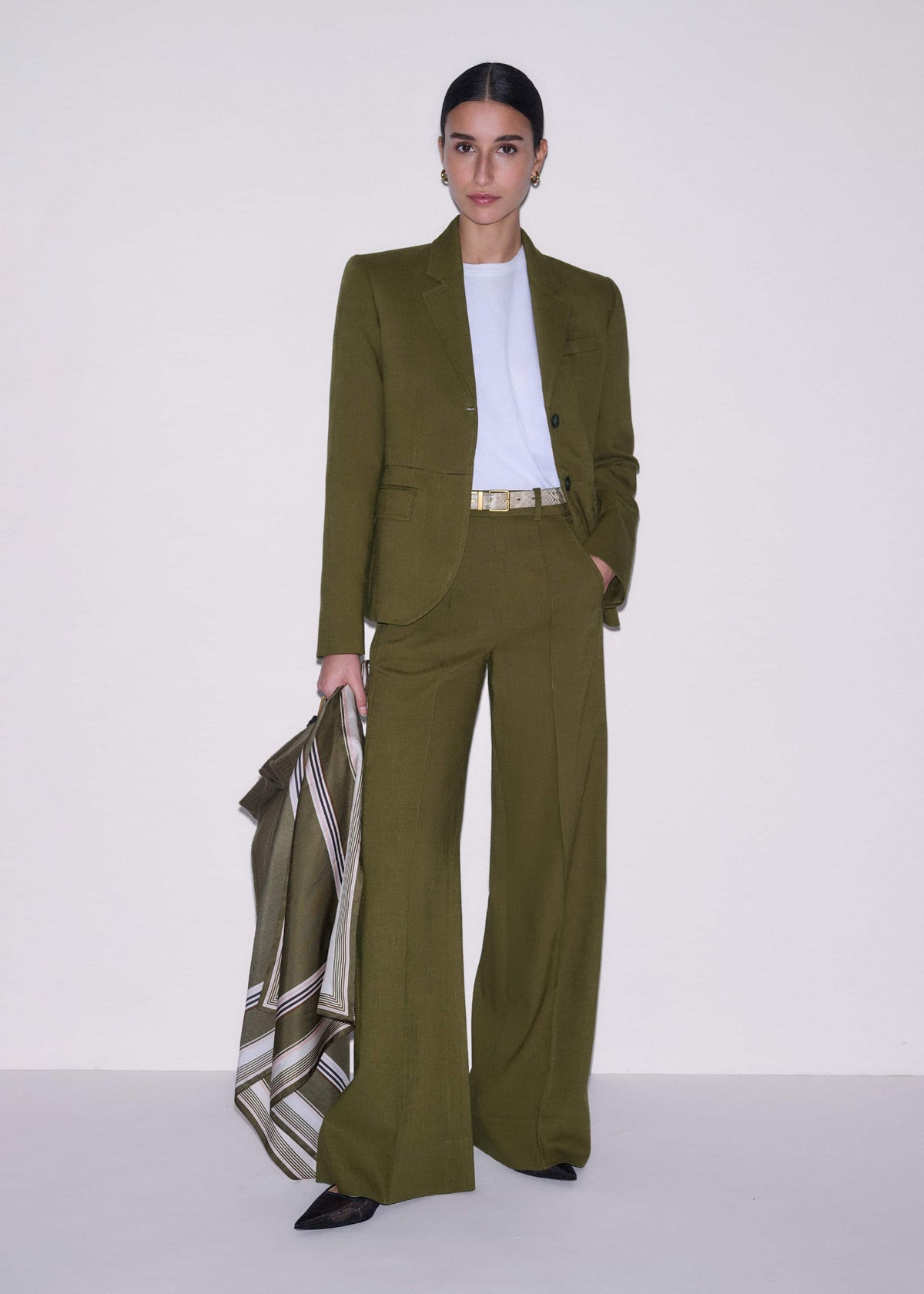 ME+EM Clothing Olive Green Soft Sculpt Jacket