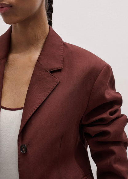 ME+EM Clothing Cinnamon Brown Oversized Short Blazer