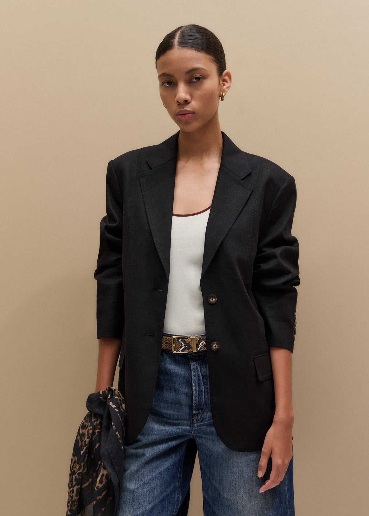 ME+EM Clothing Black Summer Oversized Blazer