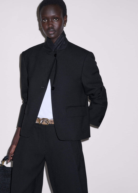 ME+EM Clothing Black Icon Intelligently Oversized Short Blazer