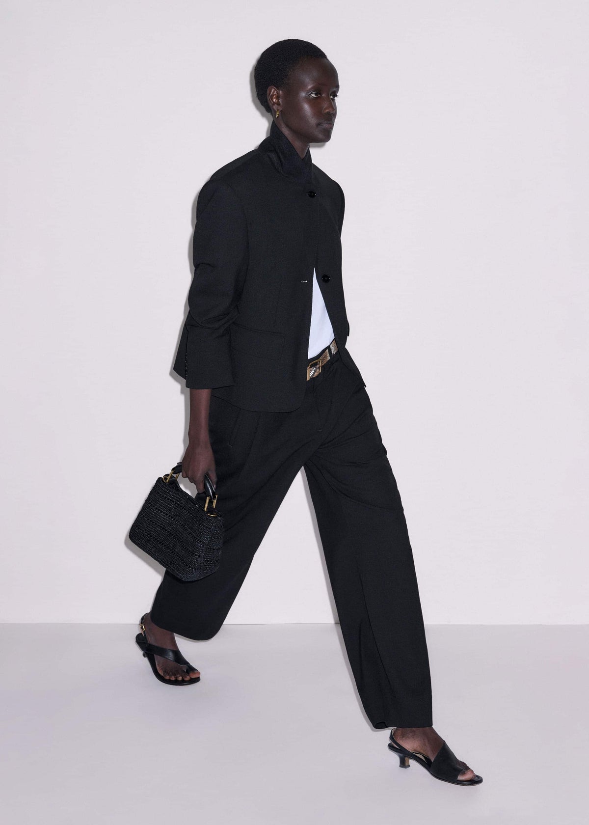 ME+EM Clothing Black Icon Intelligently Oversized Short Blazer