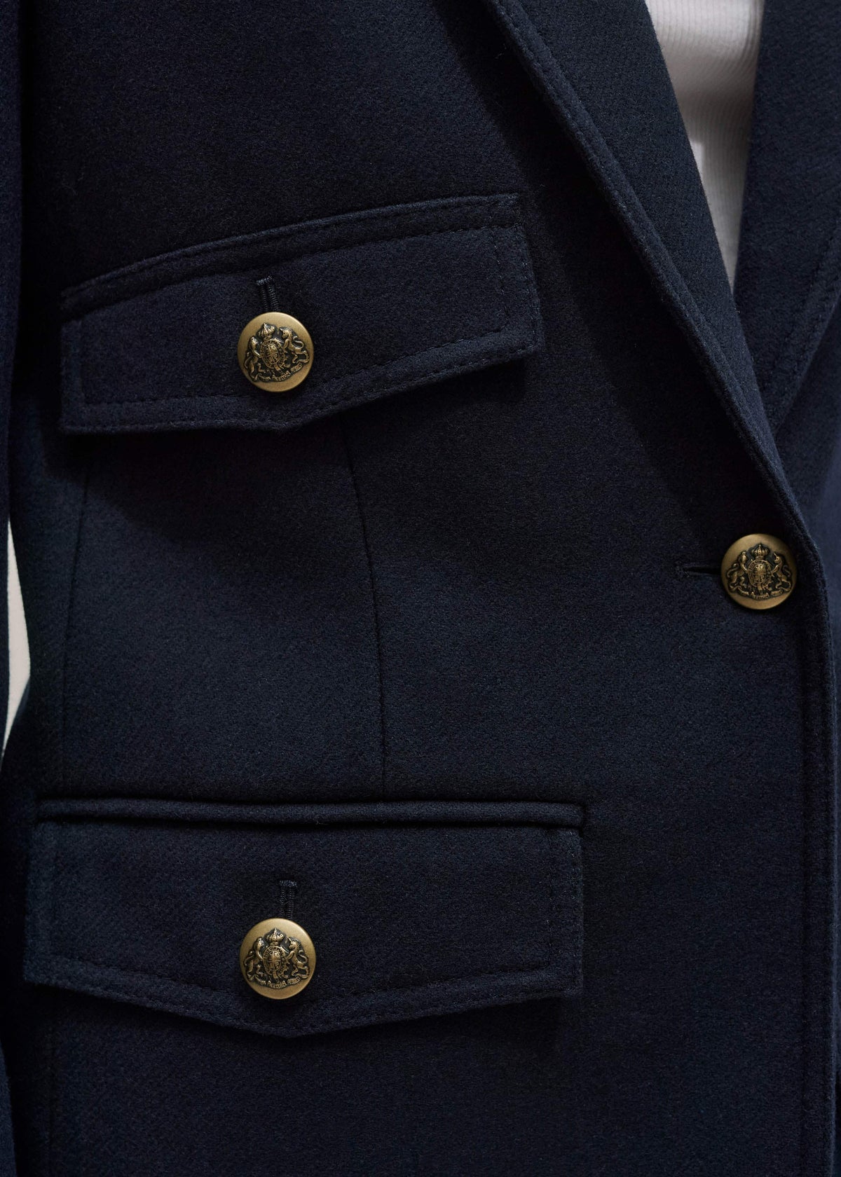 ME+EM Clothing Navy Sharp Shoulder Blazer