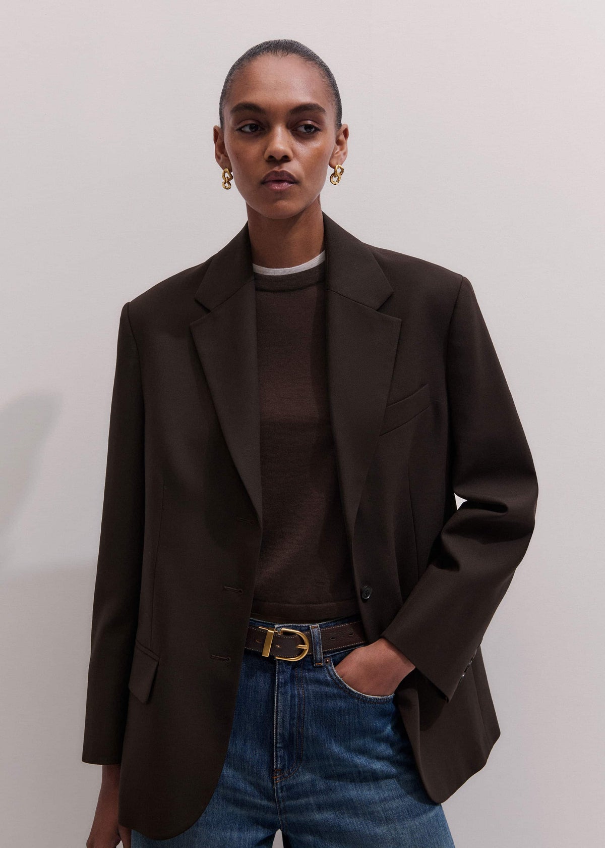 ME+EM Clothing Brown Icon Intelligently Oversized Blazer