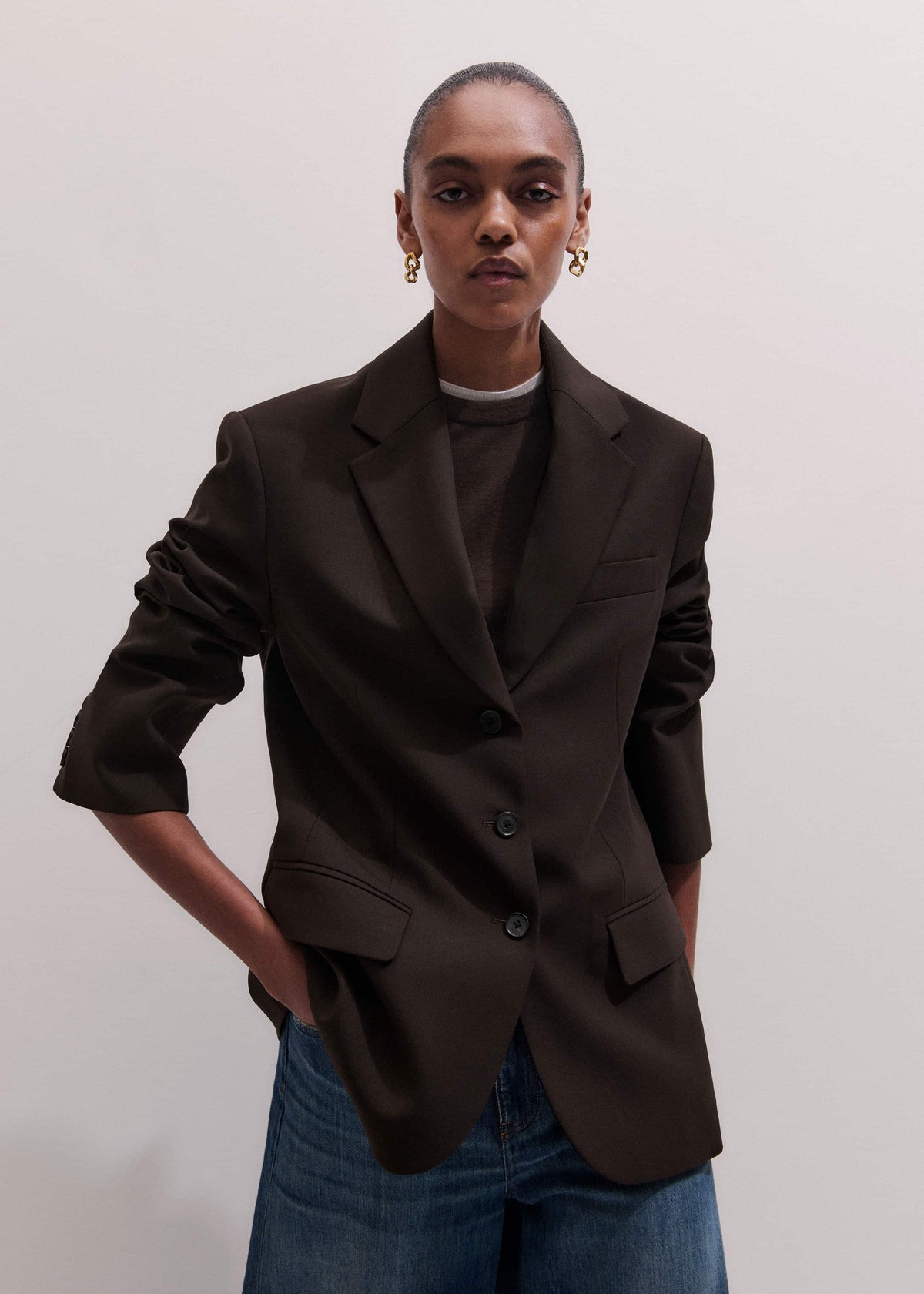 ME+EM Clothing Brown Icon Intelligently Oversized Blazer