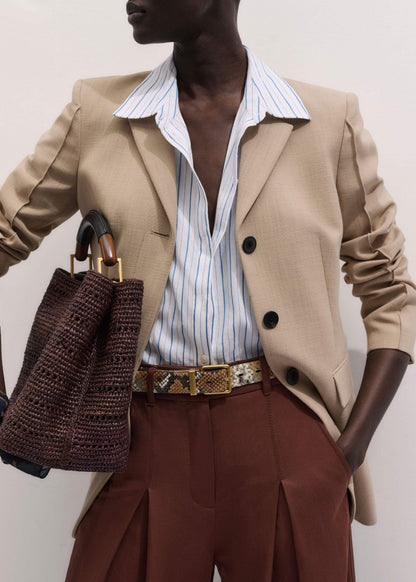 ME+EM Clothing Sand Slim Contour Blazer