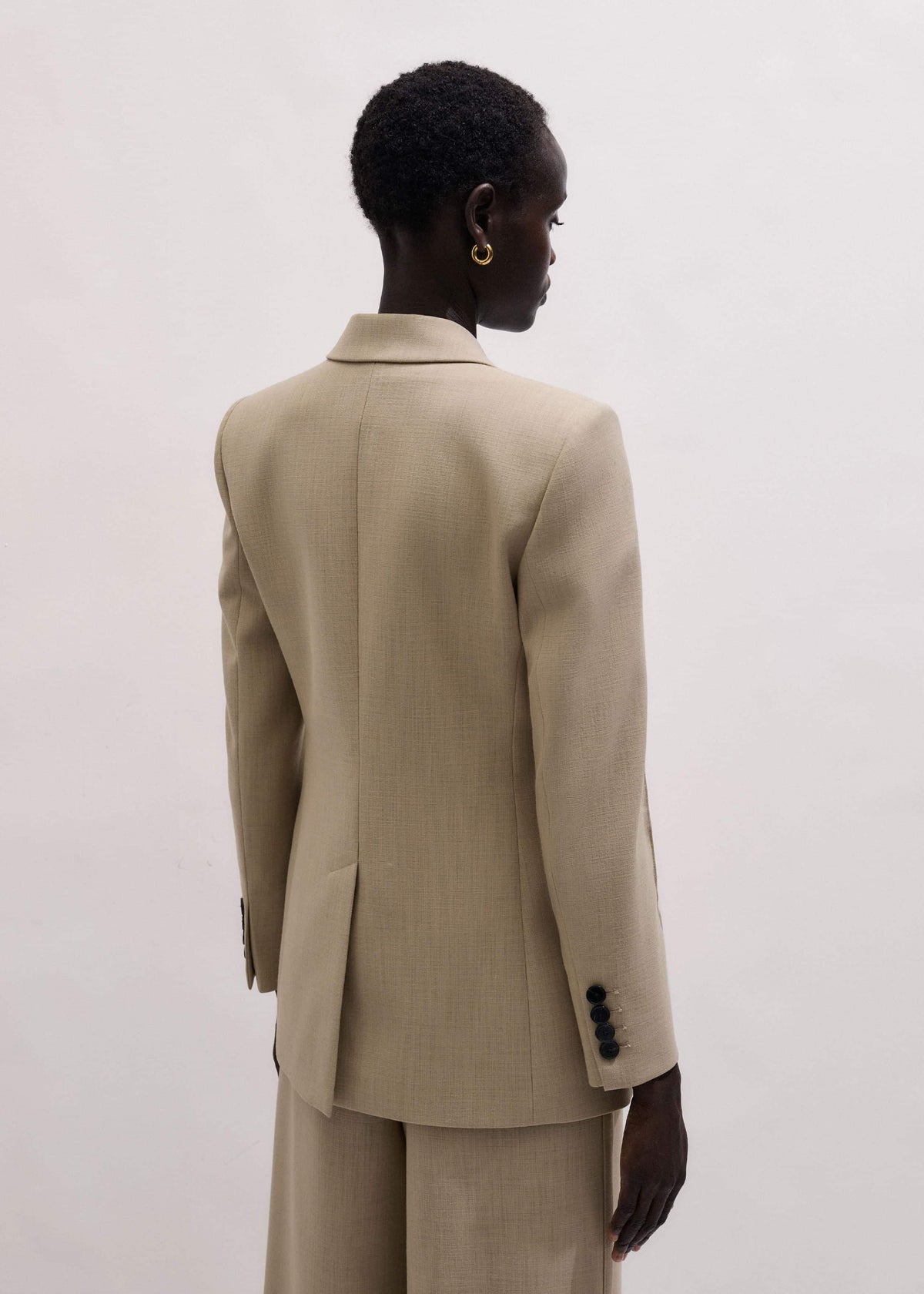 ME+EM Clothing Sand Slim Contour Blazer