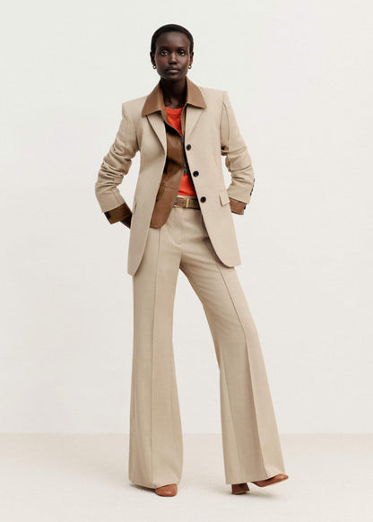 ME+EM Clothing Sand Slim Contour Blazer