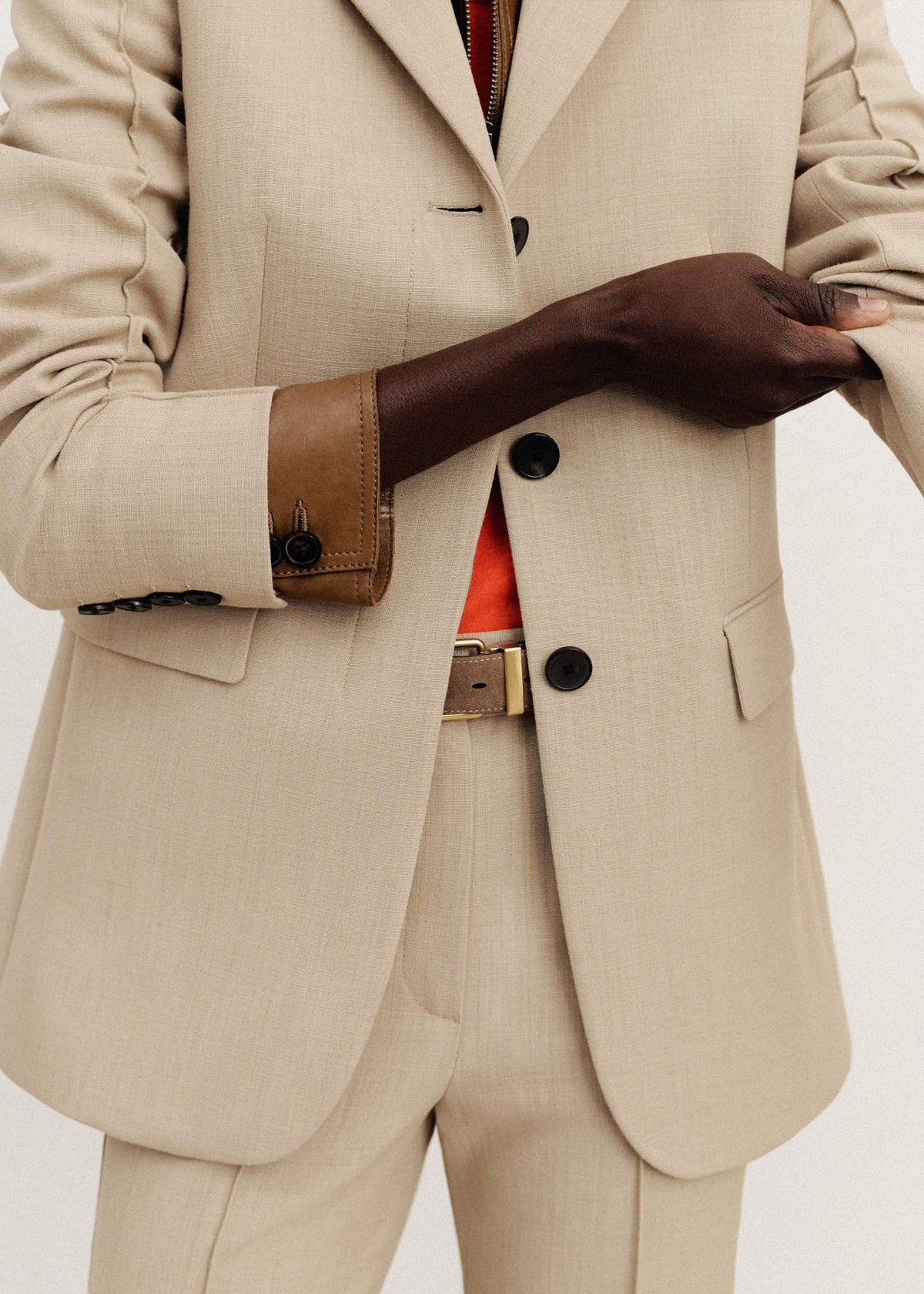 ME+EM Clothing Sand Slim Contour Blazer