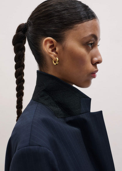 ME+EM Clothing Navy Pinstripe Oversized Blazer