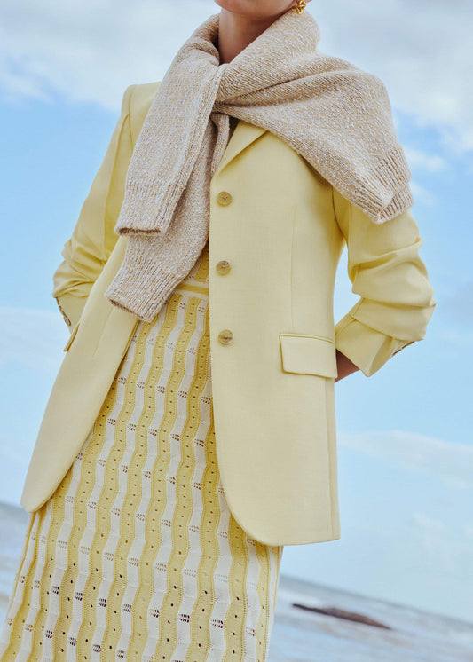 ME+EM Clothing Yellow Slim Contour Blazer