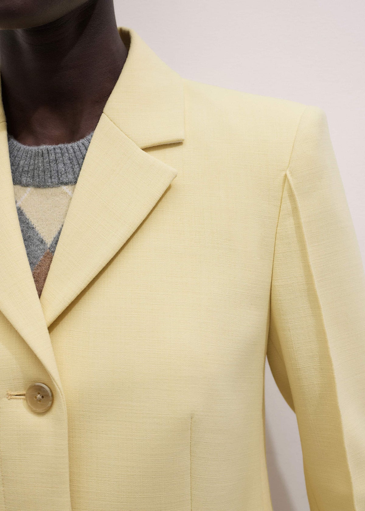 ME+EM Clothing Yellow Slim Contour Blazer