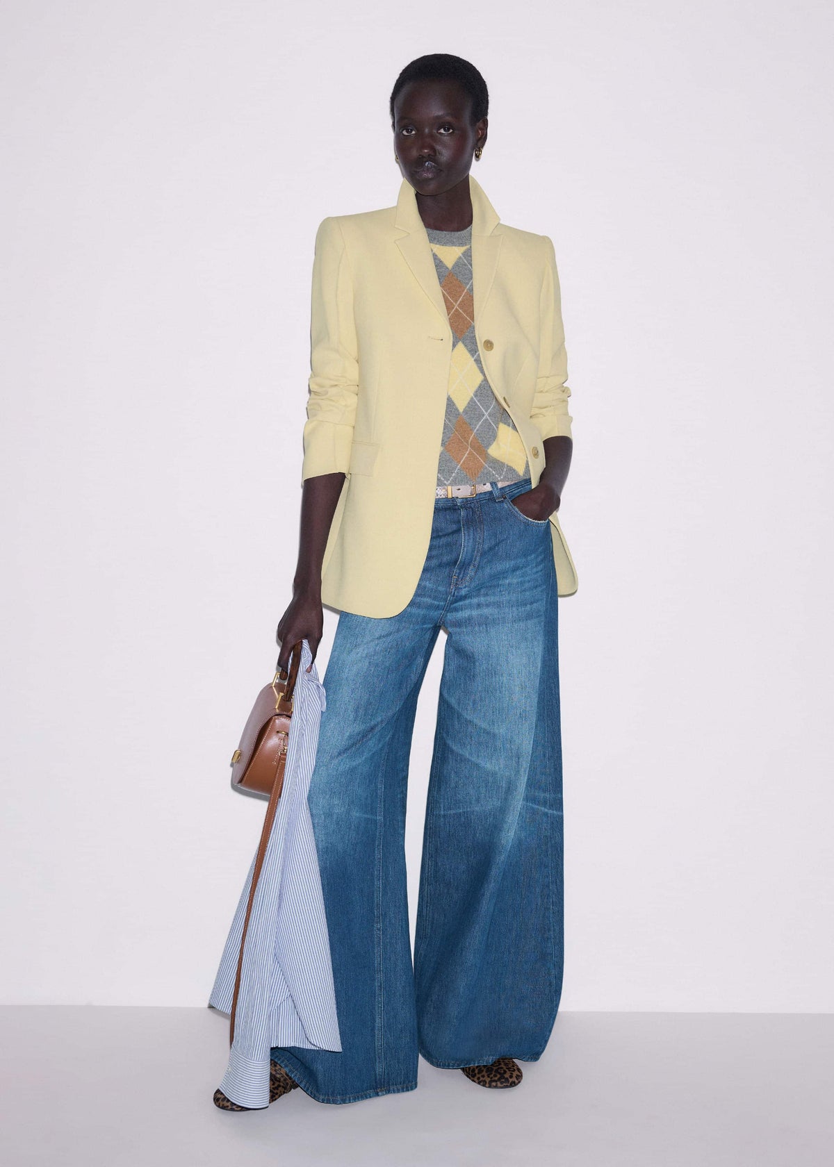 ME+EM Clothing Yellow Slim Contour Blazer