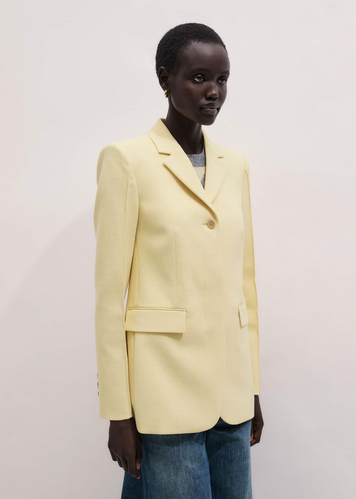 ME+EM Clothing Yellow Slim Contour Blazer