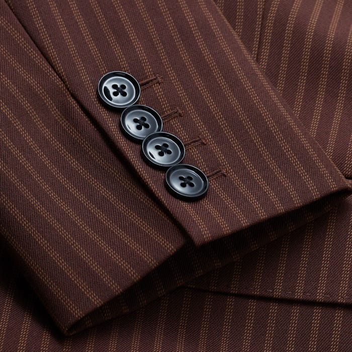 ME+EM Clothing Cinnamon Pinstripe Sharp Shoulder Contour Blazer