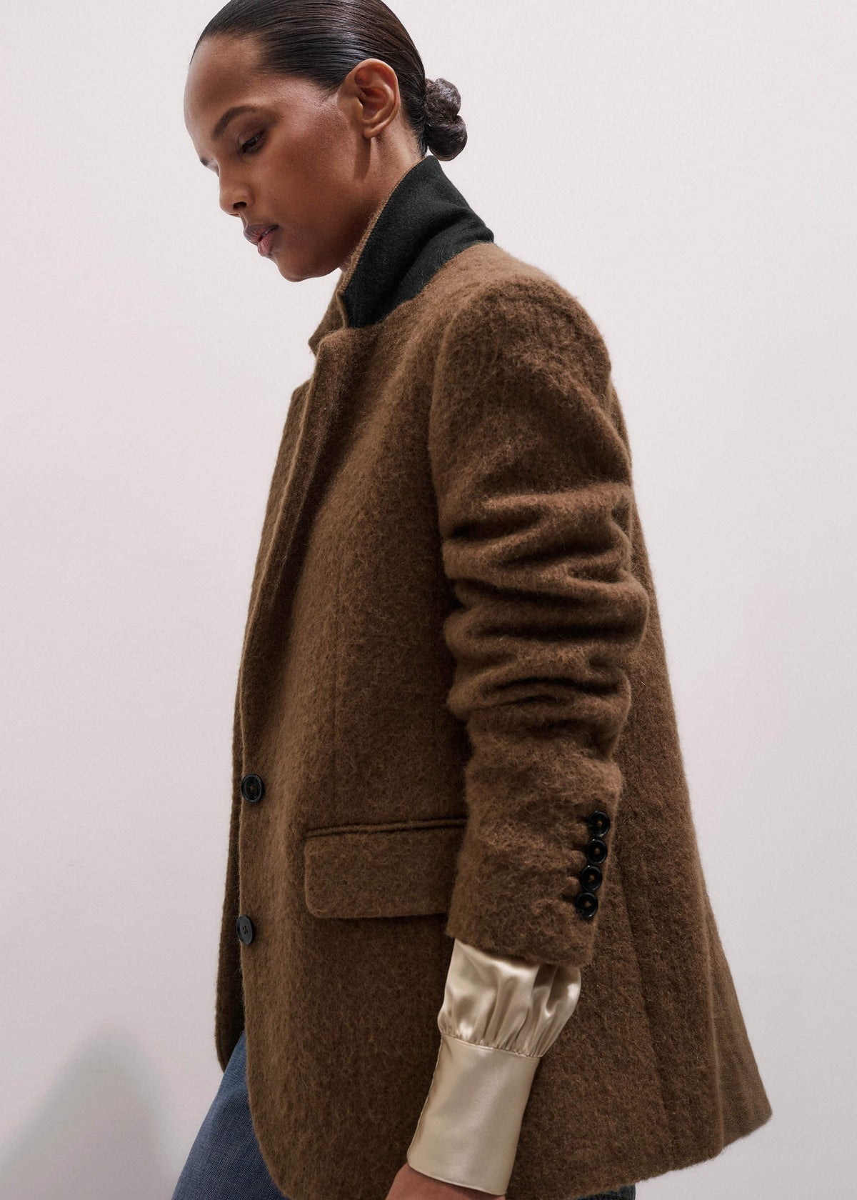 ME+EM Clothing Brown Teddy Luxe Blazer