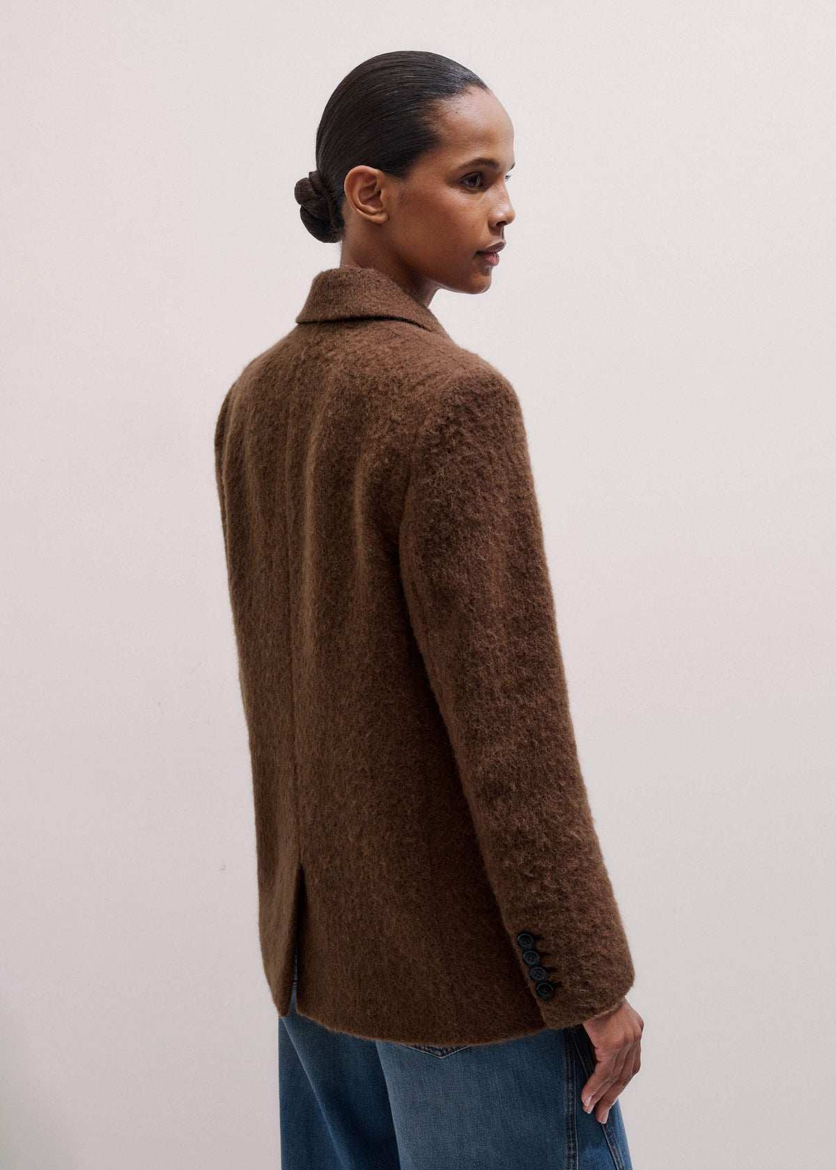 ME+EM Clothing Brown Teddy Luxe Blazer