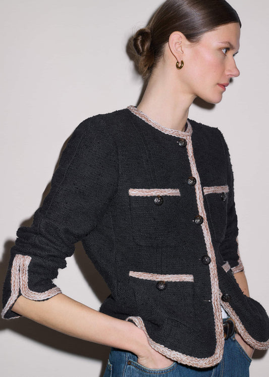 ME+EM Clothing Black Straight Fit Jacket