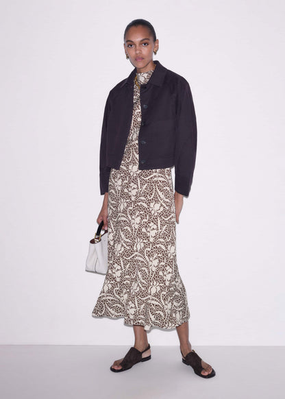 ME+EM Clothing Brown Cocoon Sleeve Jacket
