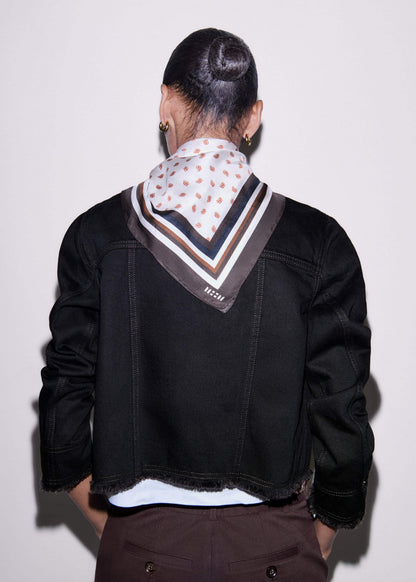 ME+EM Clothing Black Collarless Fray Jacket