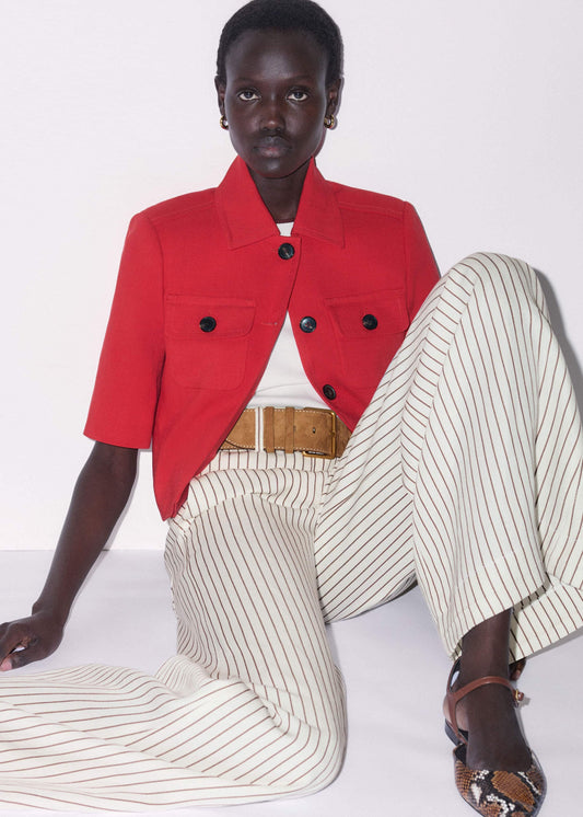 ME+EM Clothing Red Box Crop Jacket