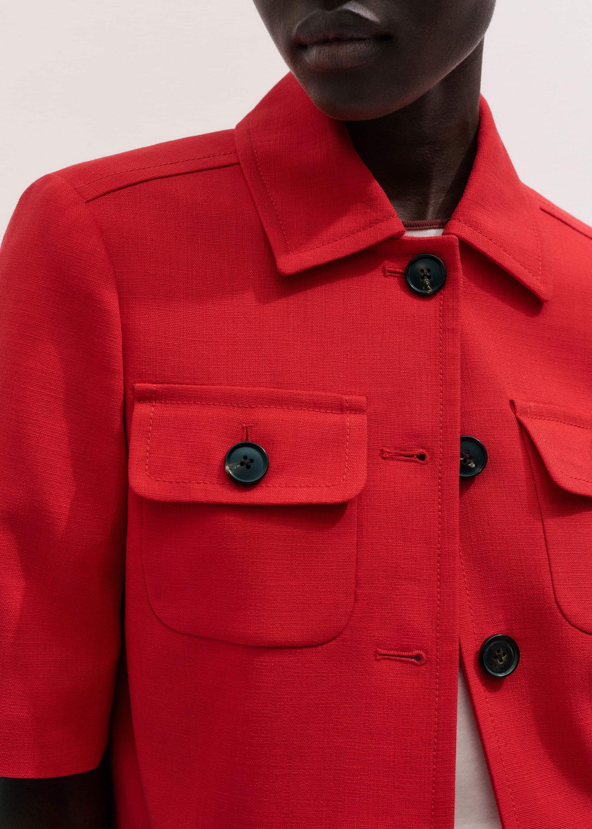 ME+EM Clothing Red Box Crop Jacket
