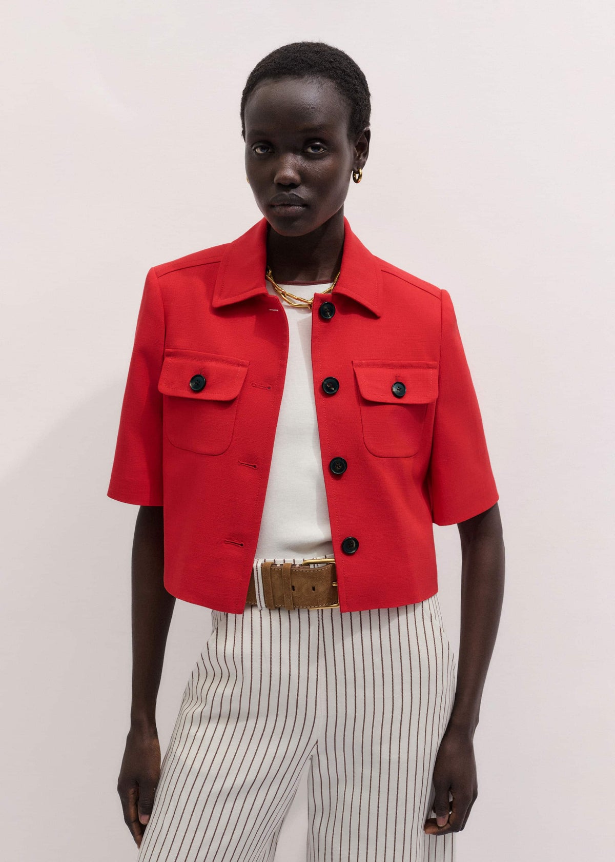 ME+EM Clothing Red Box Crop Jacket
