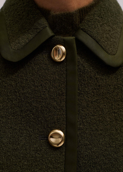 ME+EM Clothing Olive Green Straight Crop Jacket
