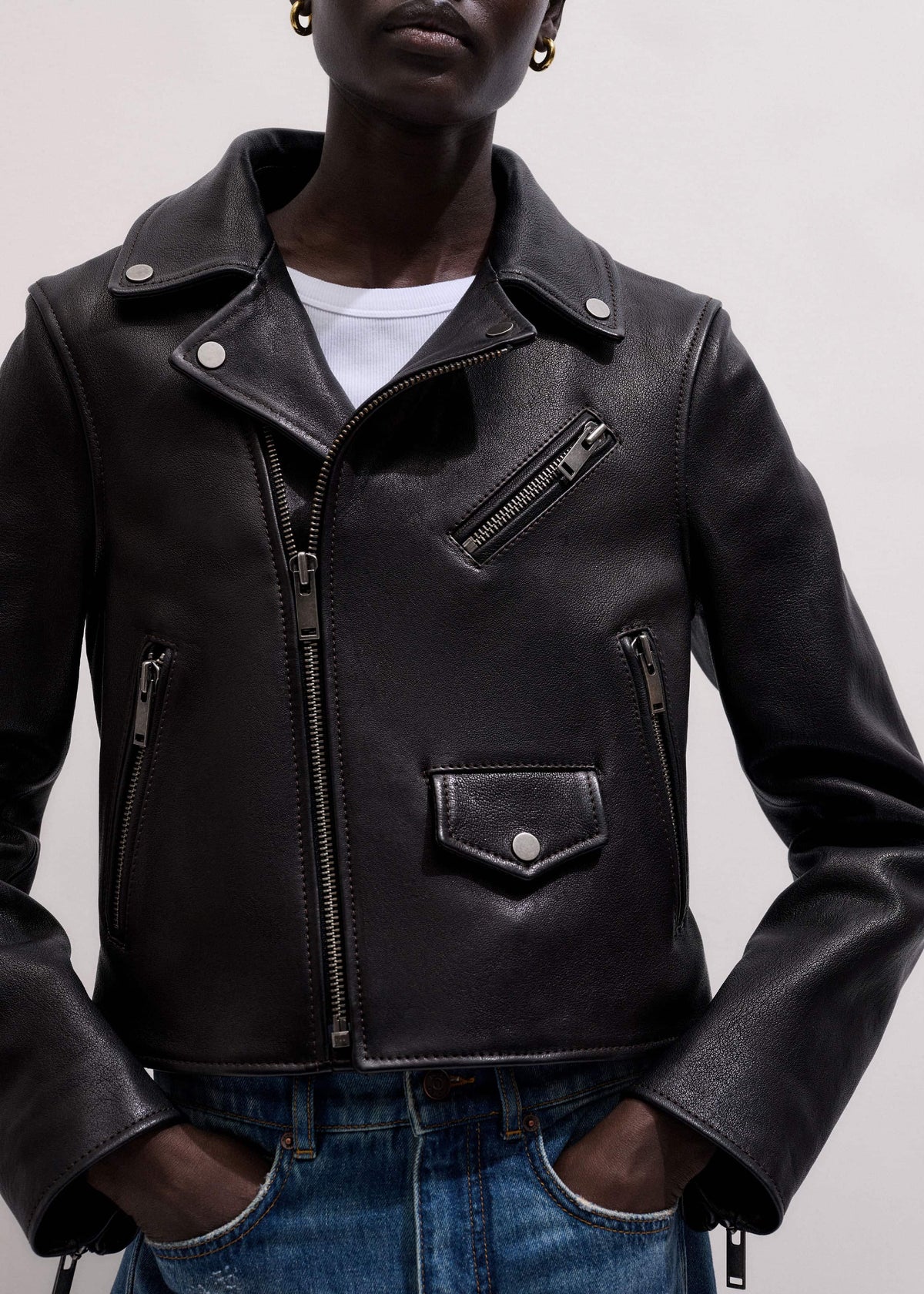 ME+EM Clothing Black Perfect Little Biker Jacket
