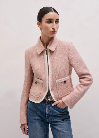 ME+EM Clothing Pink Straight Crop Jacket