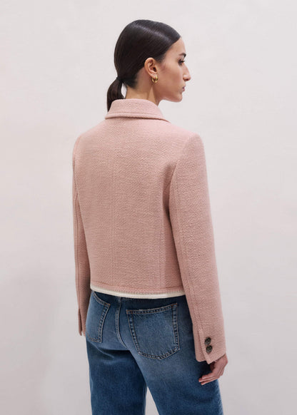 ME+EM Clothing Pink Straight Crop Jacket