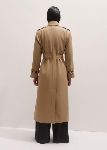 ME+EM Clothing Brown Relaxed Shoulder Trench Coat