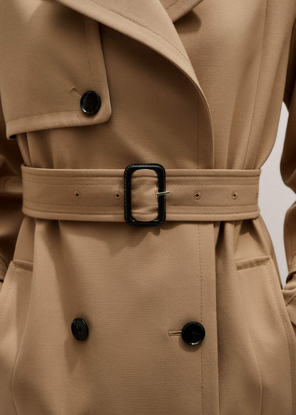 ME+EM Clothing Brown Relaxed Shoulder Trench Coat