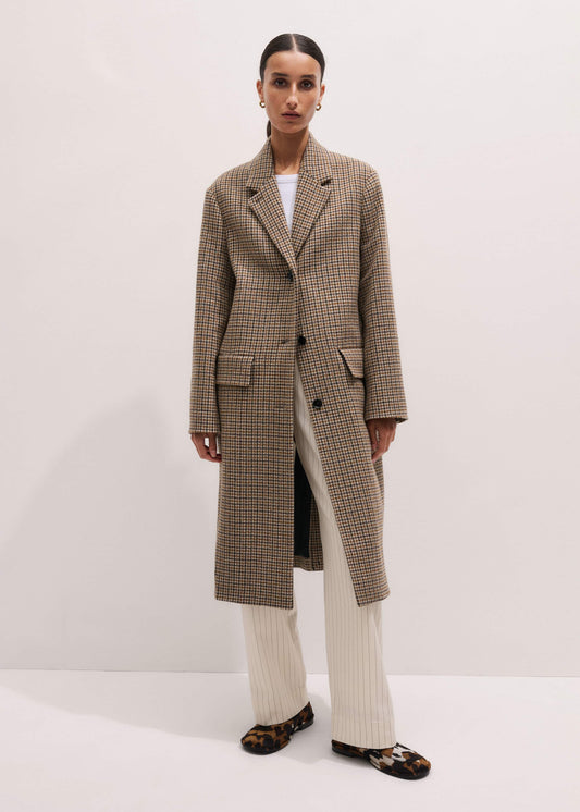 ME+EM Clothing Brown Heritage Wool Coat