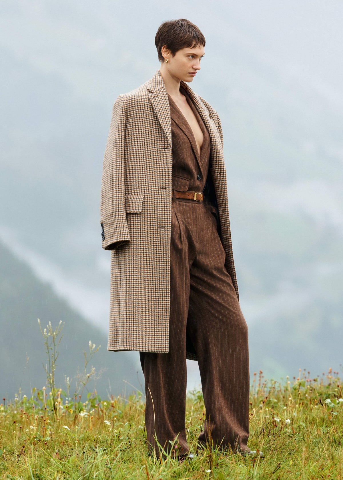 ME+EM Clothing Brown Heritage Wool Coat