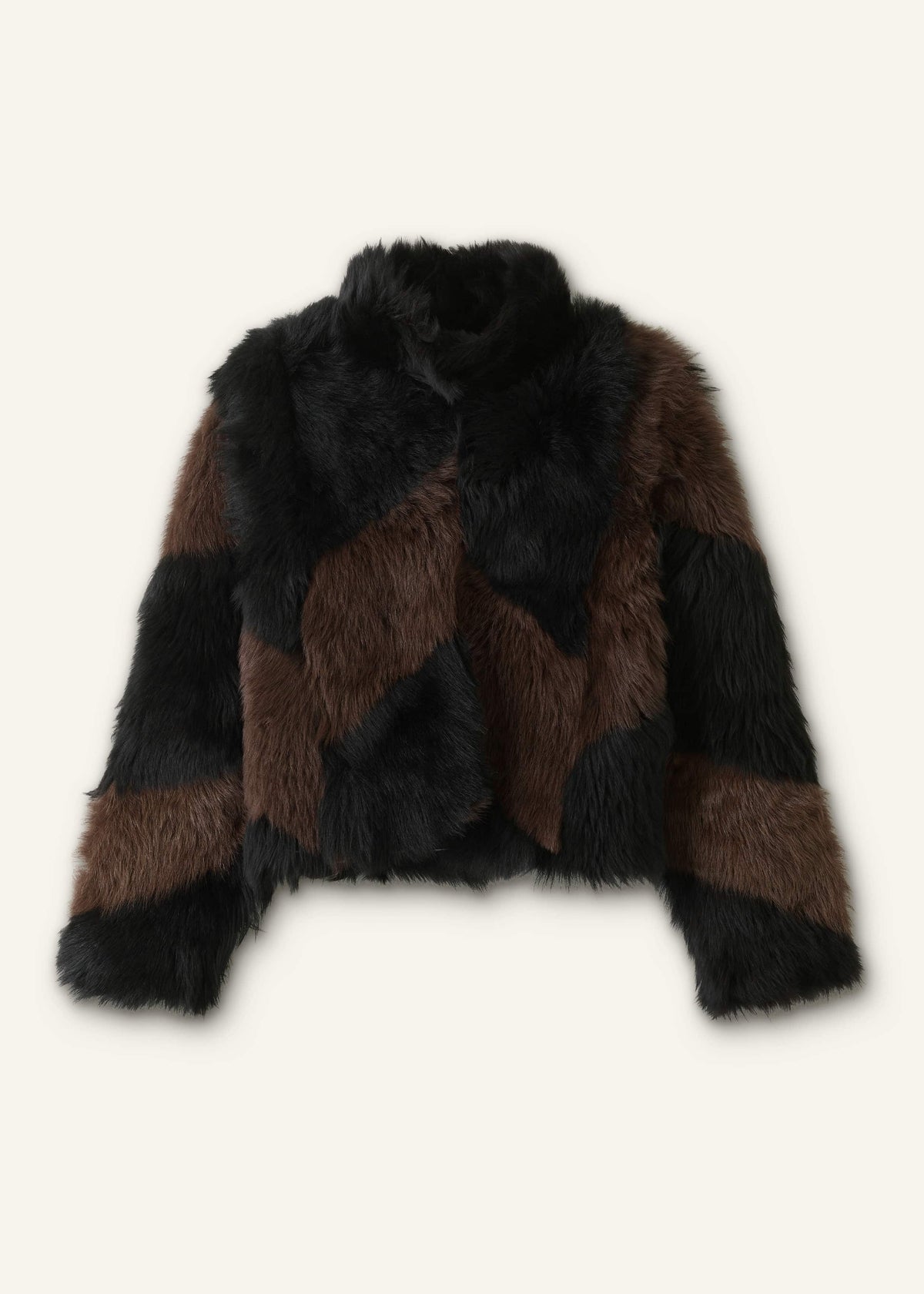 ME+EM Clothing Brown Luxe Patchwork Coat