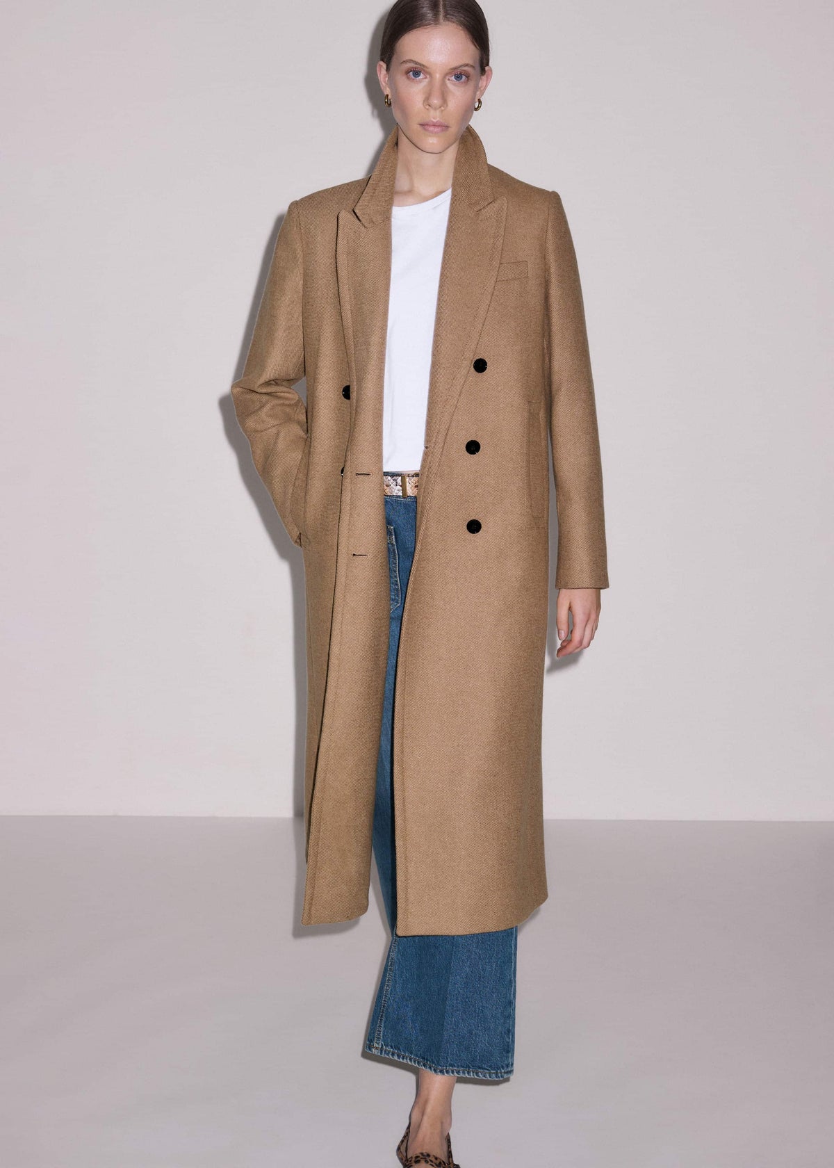 ME+EM Clothing Brown Double-Breasted Coat
