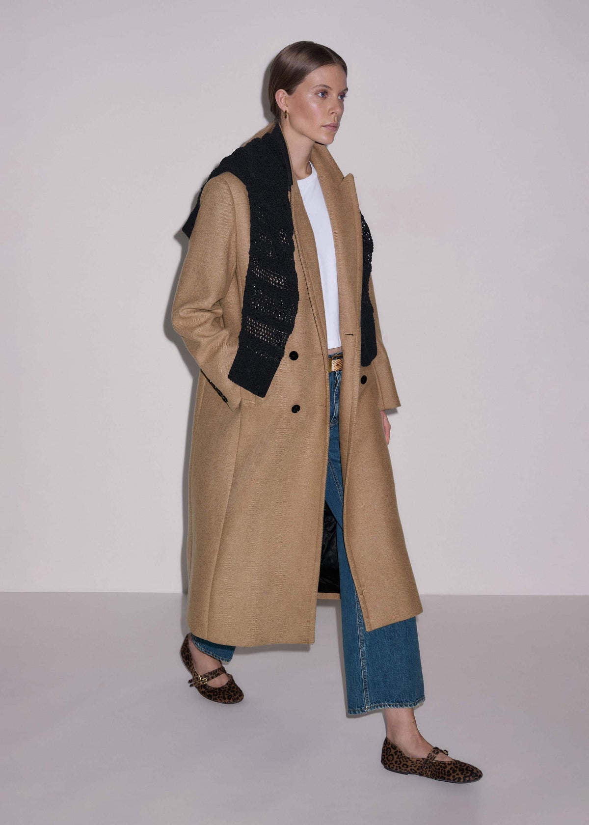 ME+EM Clothing Brown Double-Breasted Coat