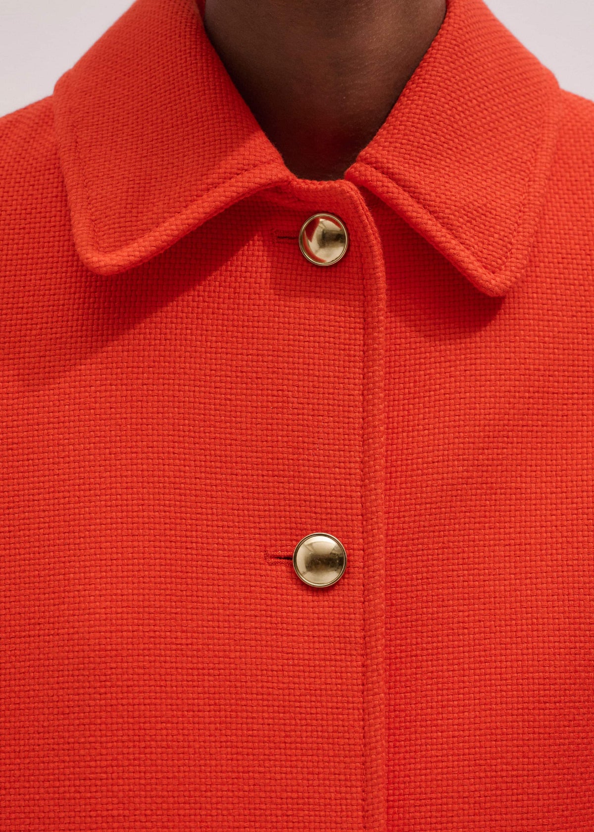 ME+EM Clothing Orange Sculptural Sleeve Swing Coat