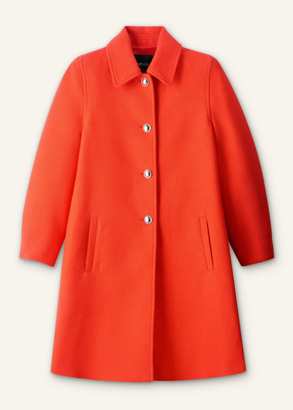 ME+EM Clothing Orange Sculptural Sleeve Swing Coat