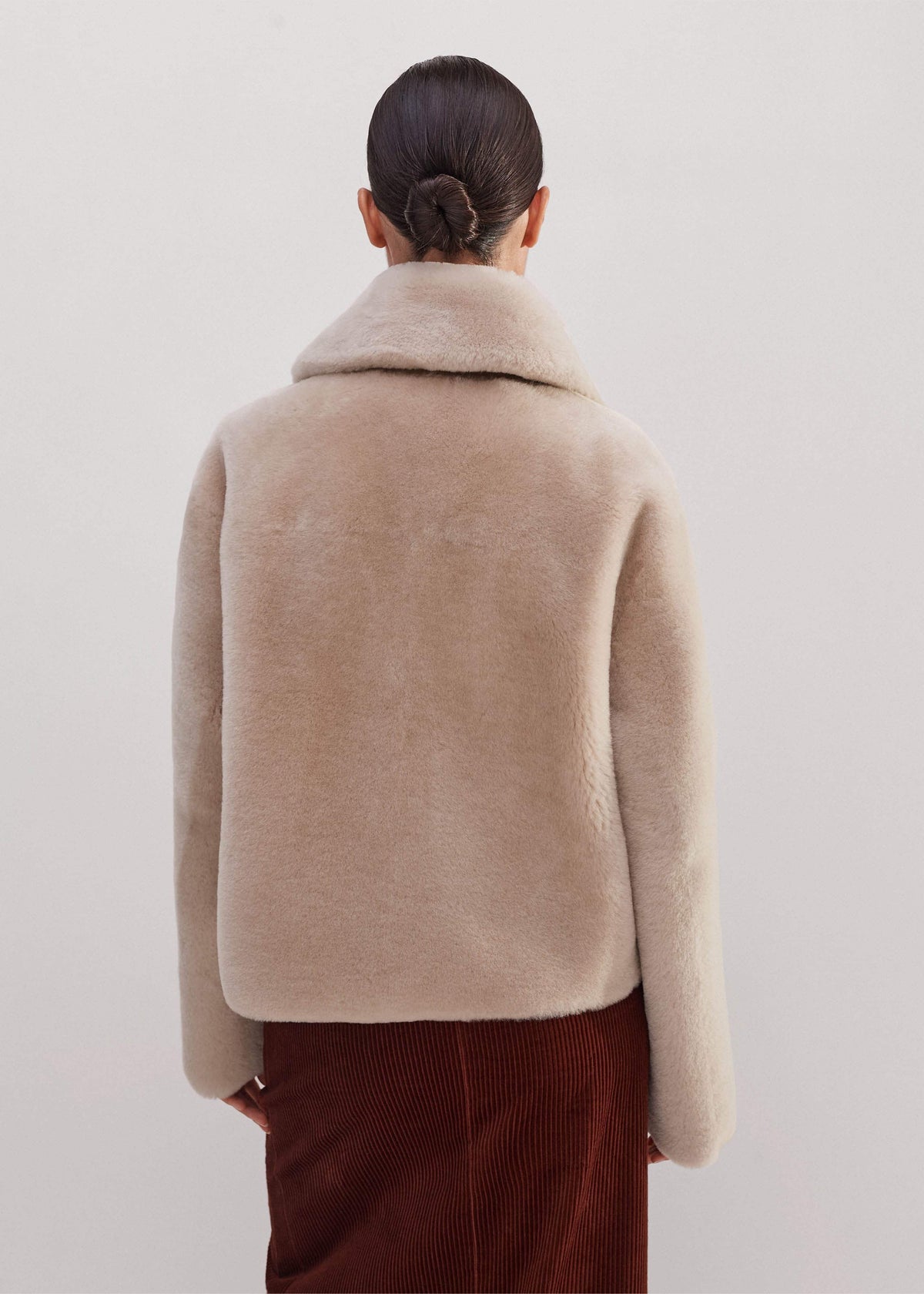 ME+EM Clothing Cream Luxe Short Shearling Coat | Shearling Coats