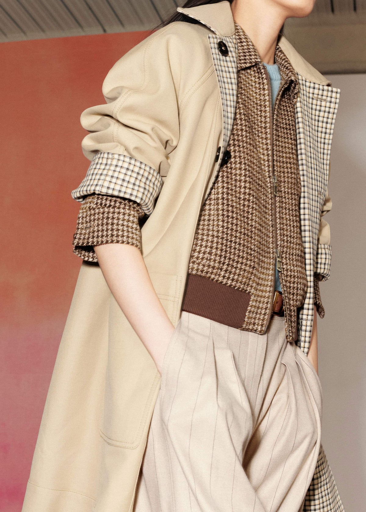 ME+EM Clothing Camel Brown Reversible Mac + Hood