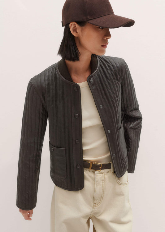 ME+EM Clothing Brown Quilted Weekend Jacket