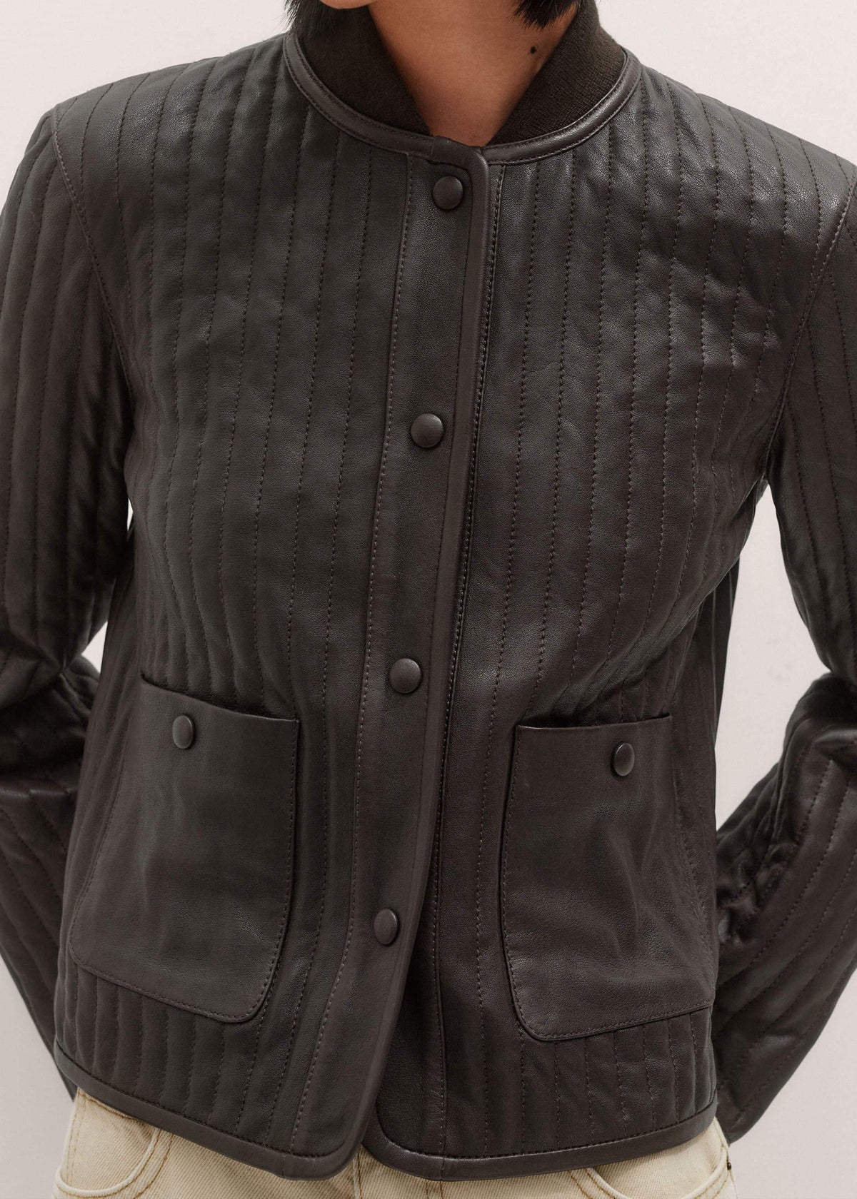 ME+EM Clothing Brown Quilted Weekend Jacket