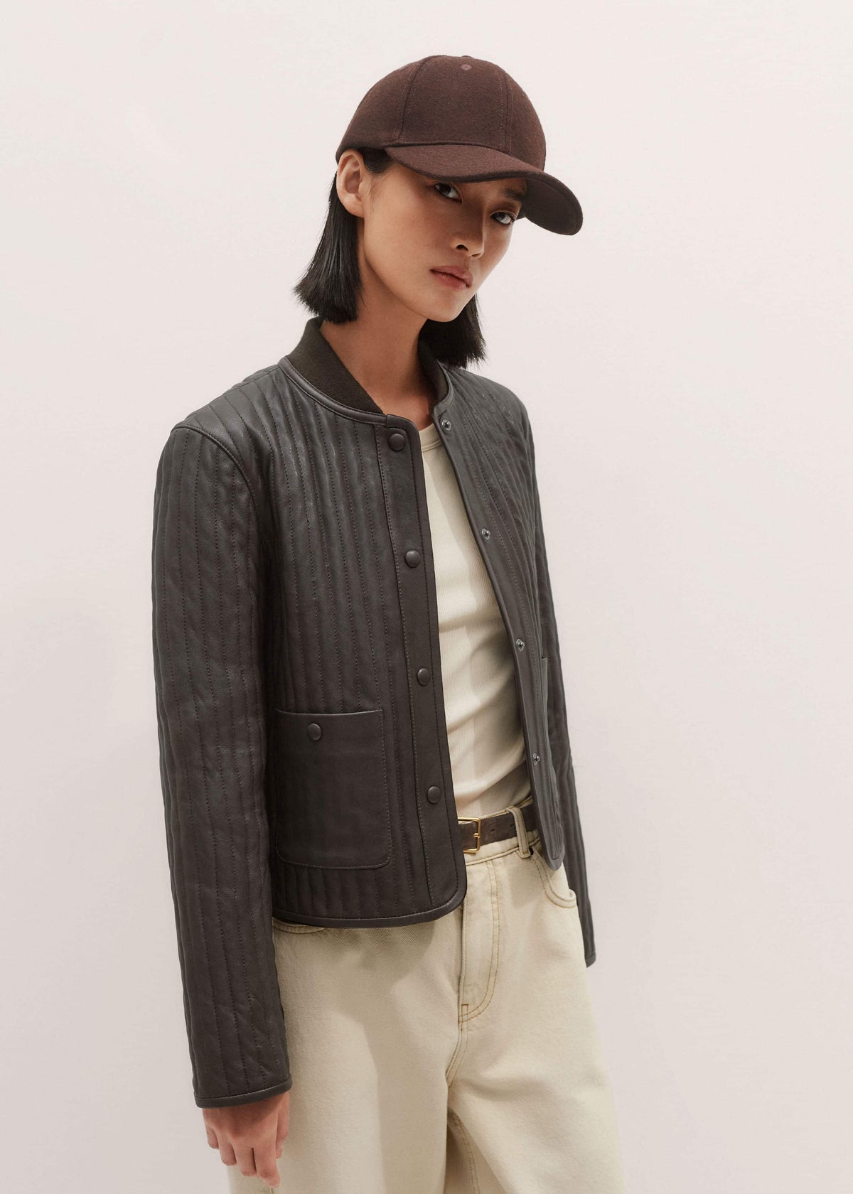 ME+EM Clothing Brown Quilted Weekend Jacket