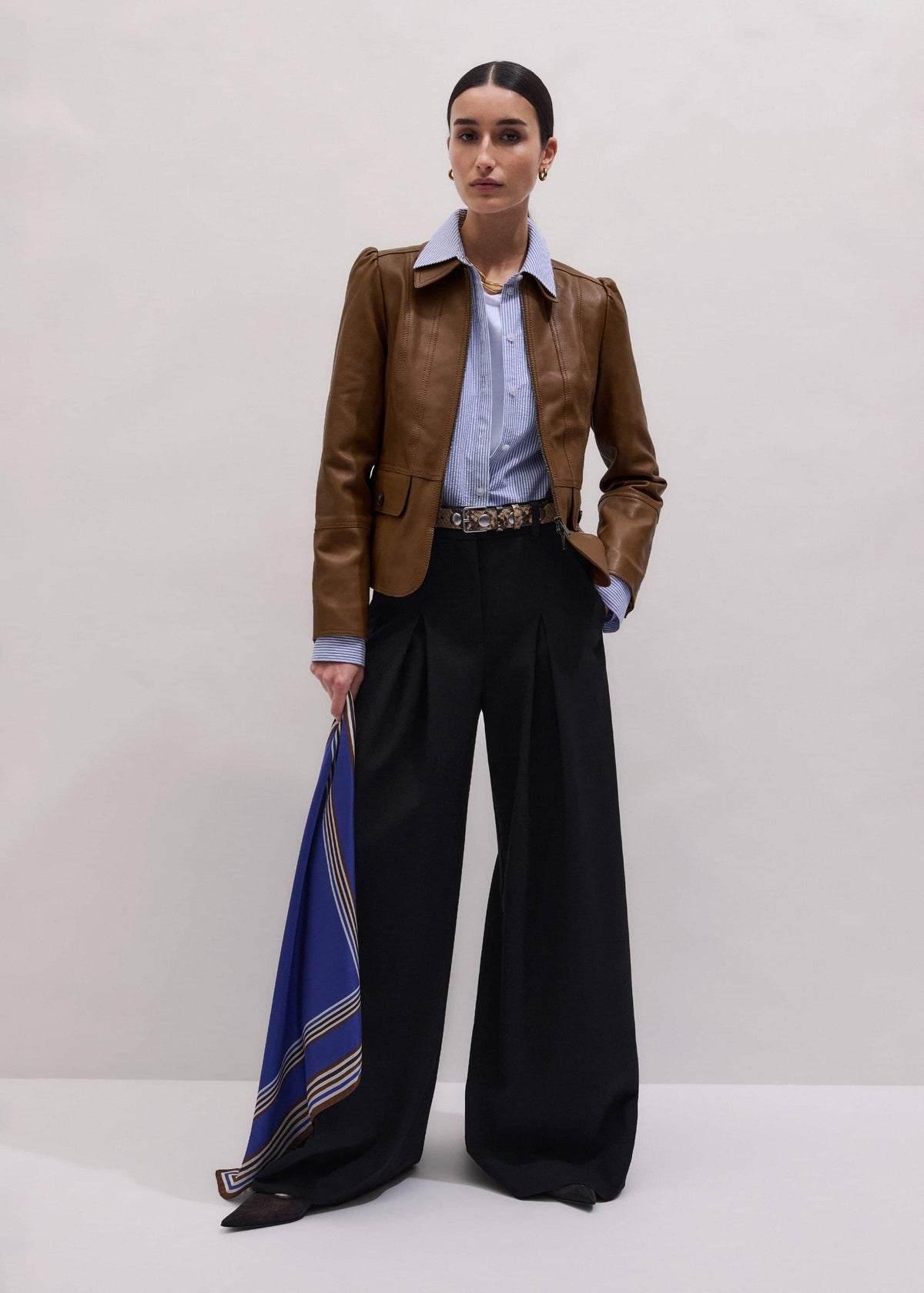 ME+EM Clothing Brown Slim Fit Feminine Utility Jacket