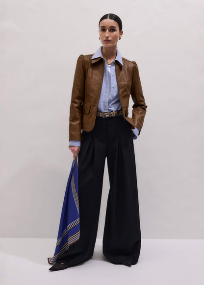 ME+EM Clothing Brown Slim Fit Feminine Utility Jacket